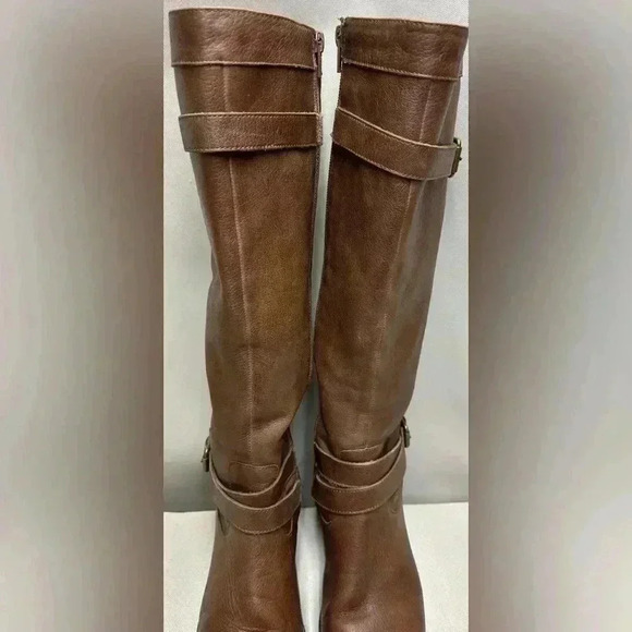 Mossimo Supply Co Women’s Cognac Leather Boots Size 7 - Picture 2 of 12